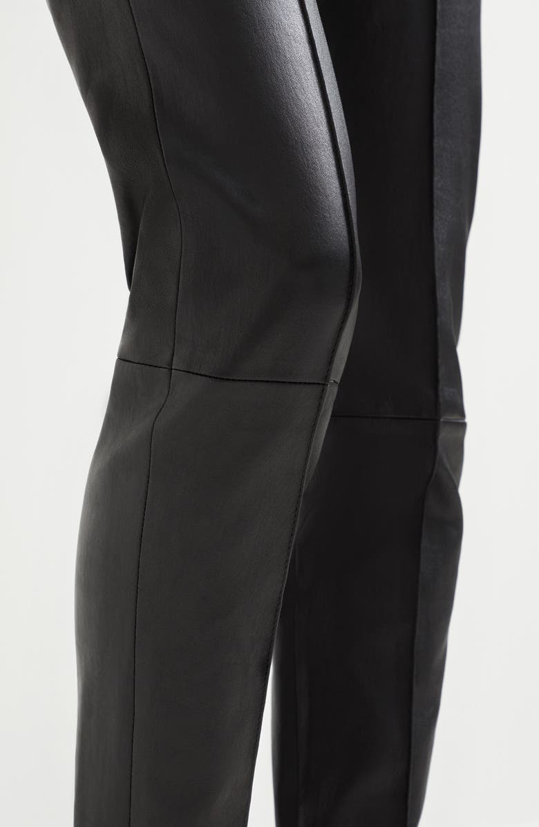 Brunello Cucinelli Stretch nappa leggings, Alternate, color, Black