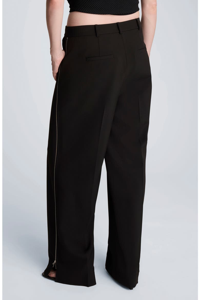 High Waist Pintuck Wide Leg Pants, Alternate, color, BLACK
