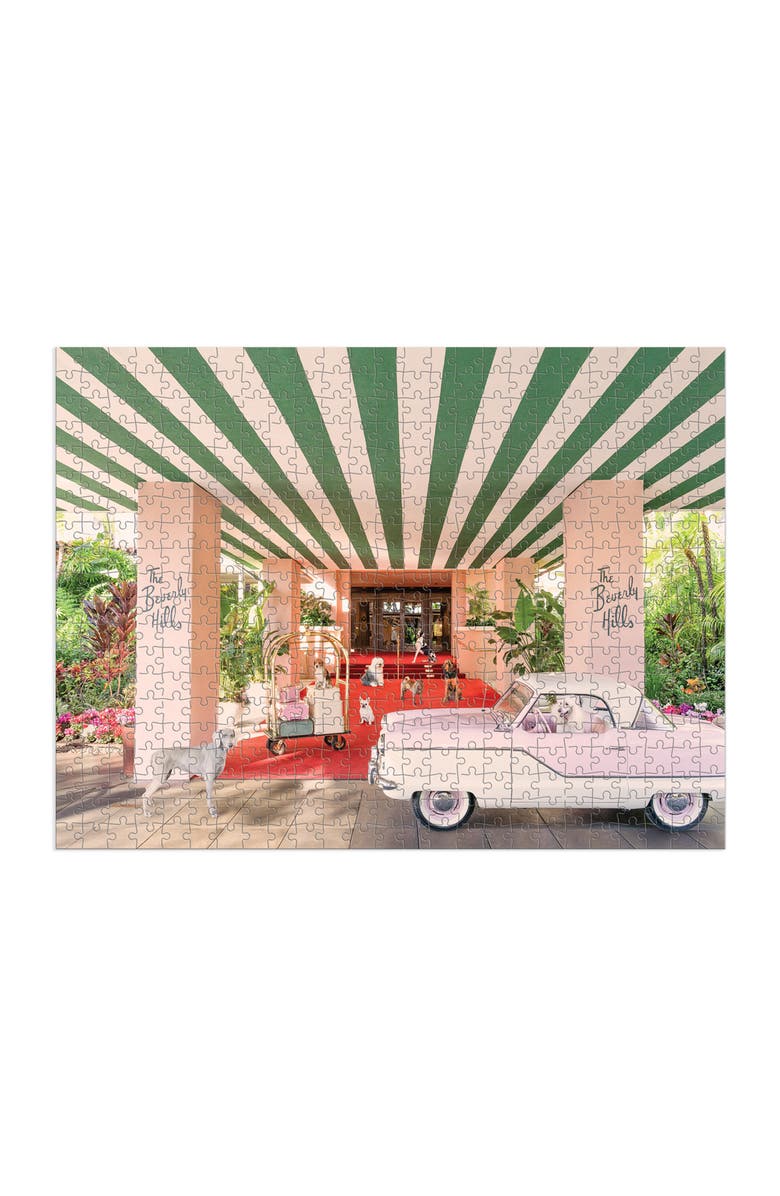 galison Gray Malin Dogs at The Beverly Hills Hotel 500-Piece Double-Sided Puzzle, Alternate, color,