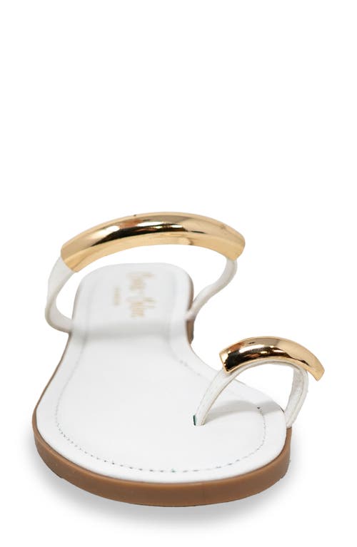 Chase & Chloe Chase And Chloe Jexley Slide Sandal In Ivory Pu