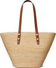 Tory Burch Large Romy Straw Basket Tote Bag