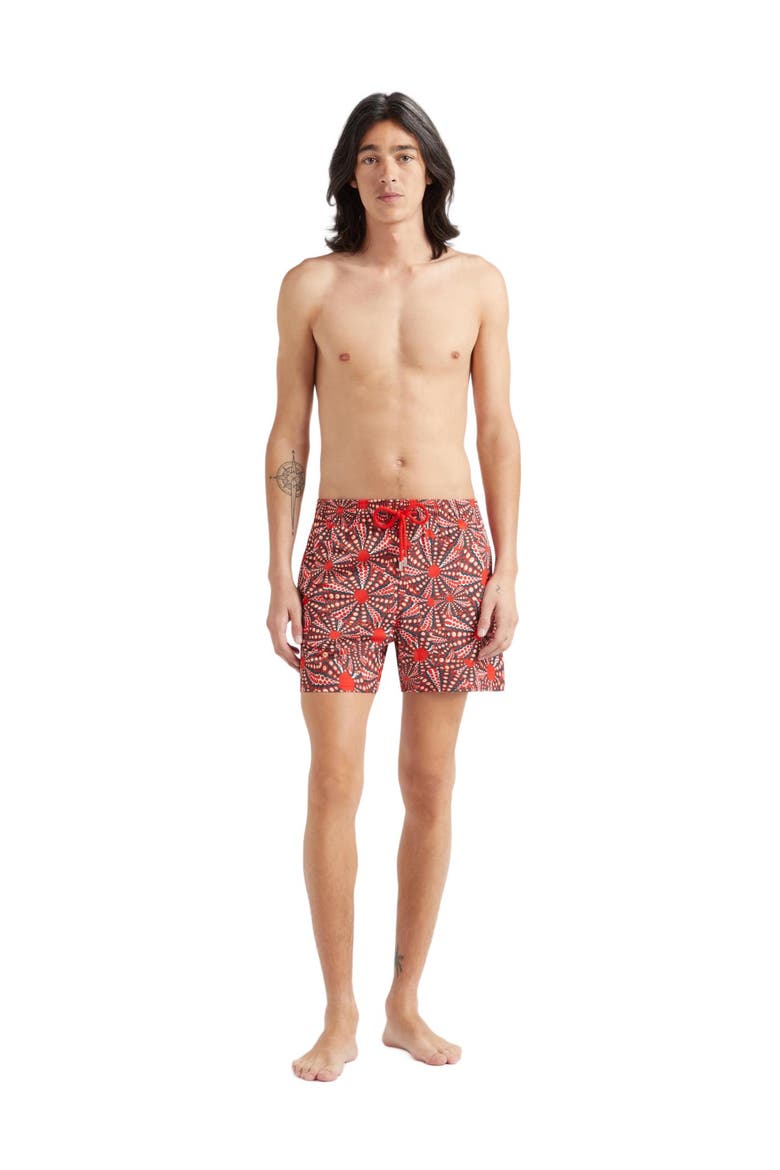 Men's Oursinades Stretch Swim Trunks, Main, color, COQUELICOT