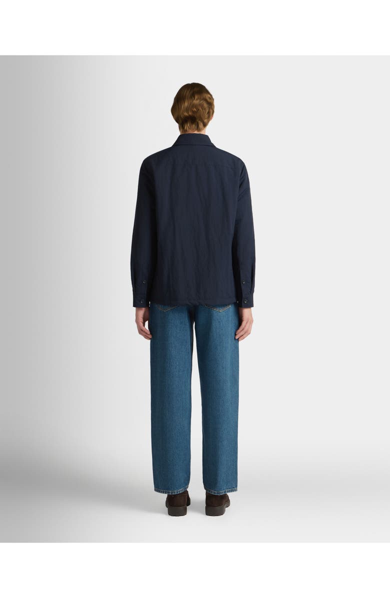 Bally Overshirt in Nylon, Alternate, color, Blue