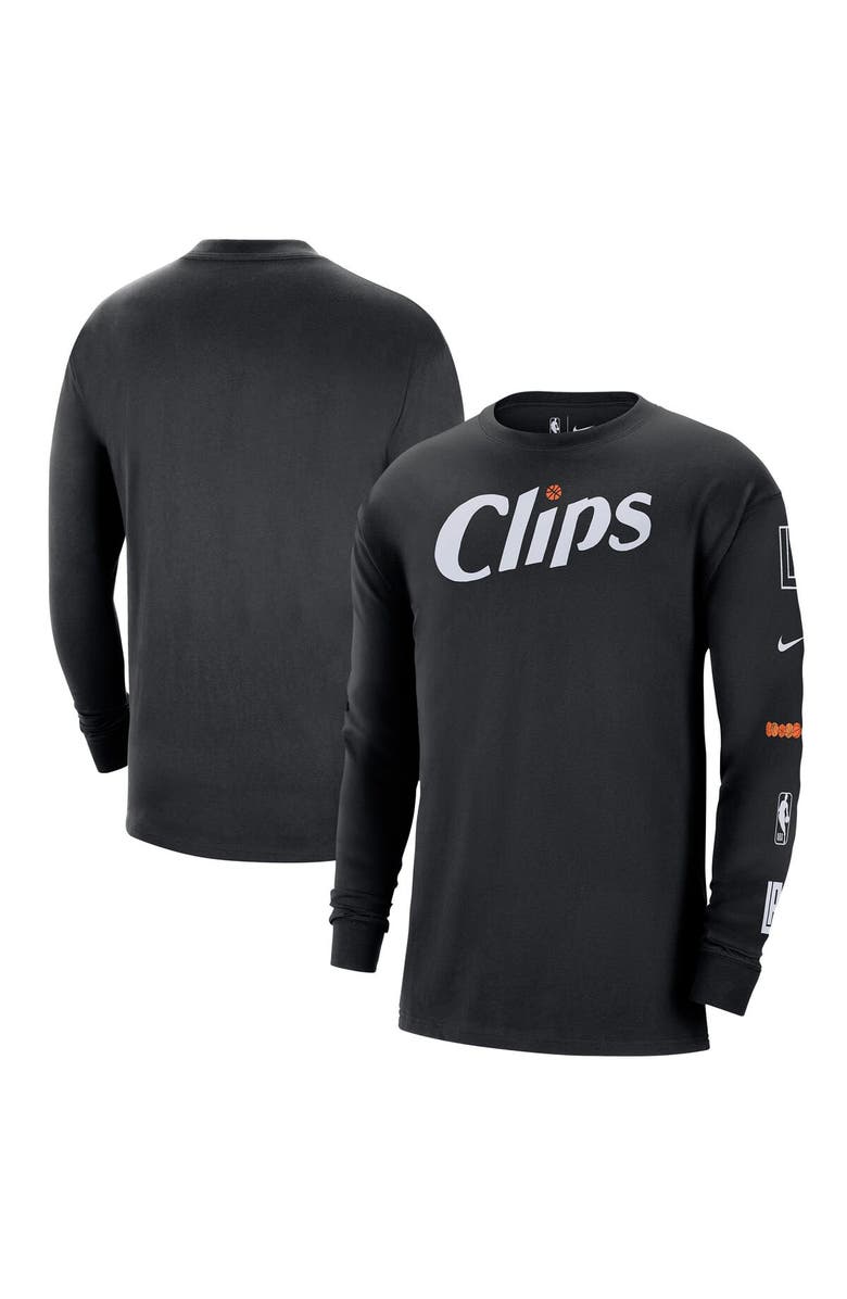 Nike Men's Nike Black LA Clippers 2023/24 City Edition Max90 Expressive Long Sleeve T-Shirt, Main, color, 