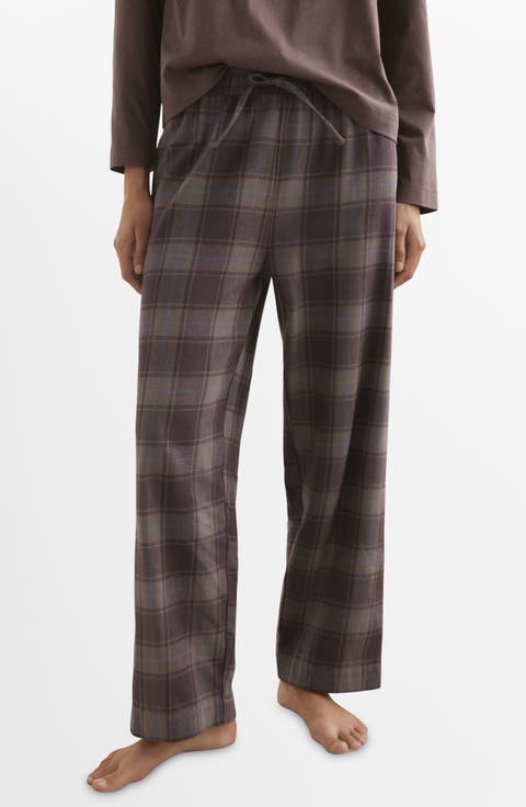 Check Cotton Flannel Pajamas