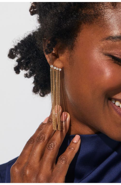 NADRI NADRI CLEO FRINGE DROP EARRINGS