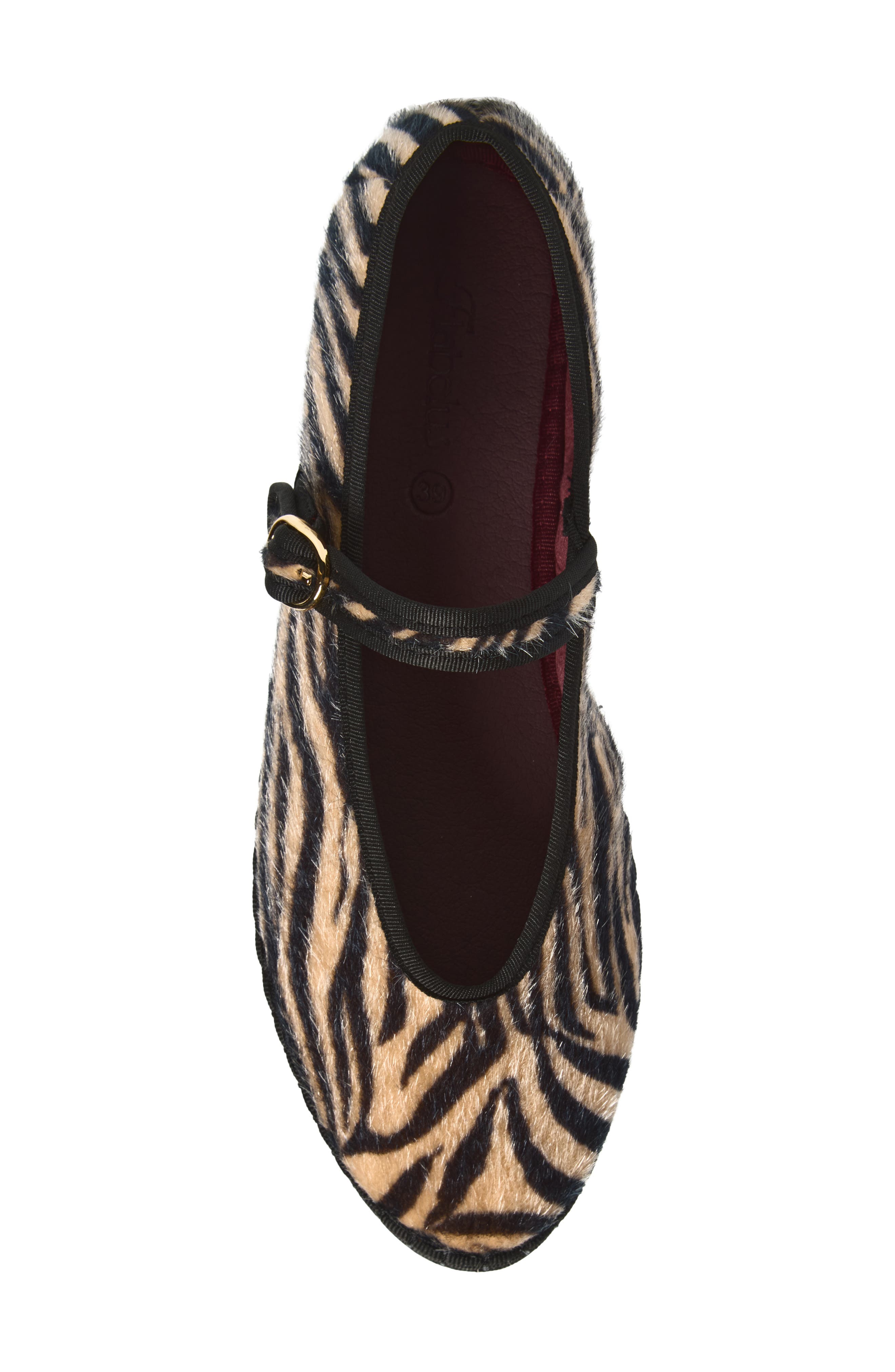 x Nordstrom Animal Print Ballet Flat, Alternate, color, BLACK
