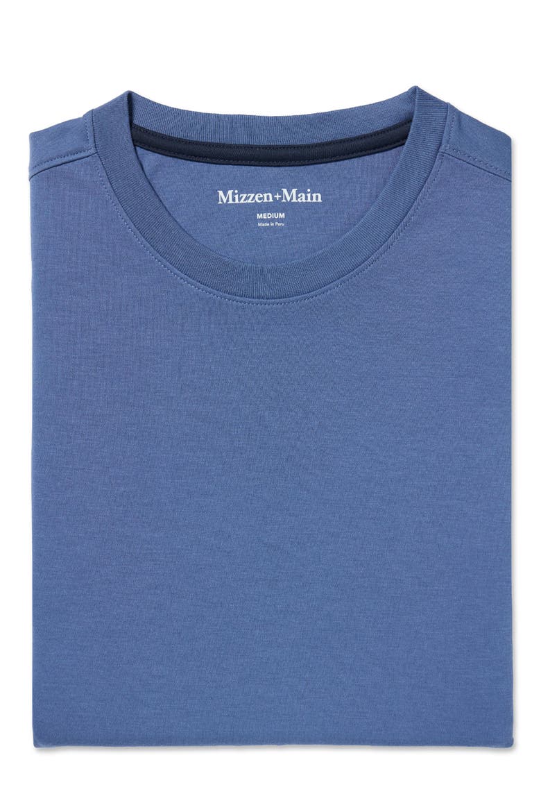 Palmer Solid Pima Cotton Crewneck T-Shirt, Alternate, color, COASTAL FJORD