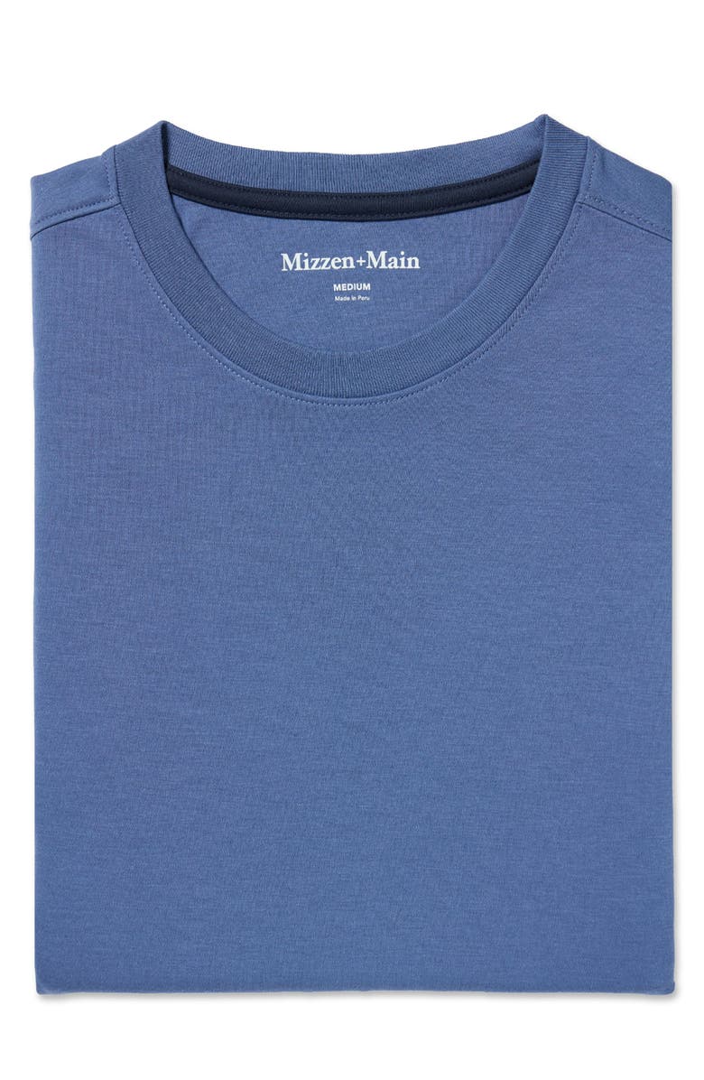 Mizzen+Main Palmer Solid Pima Cotton Crewneck T-Shirt, Alternate, color, Coastal Fjord