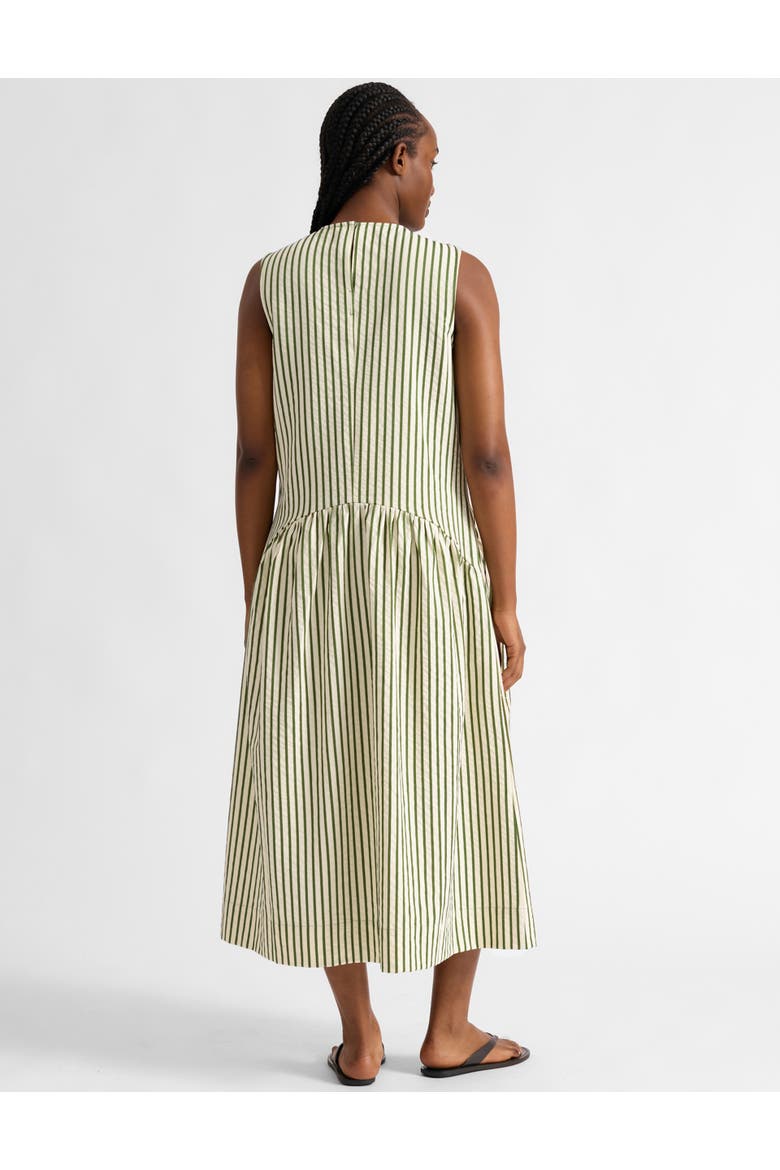 Stripe Sleeveless Midi Dress, Alternate, color, Green