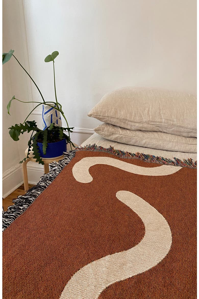 Fiesta Throw Blanket, Alternate, color, MOCHA