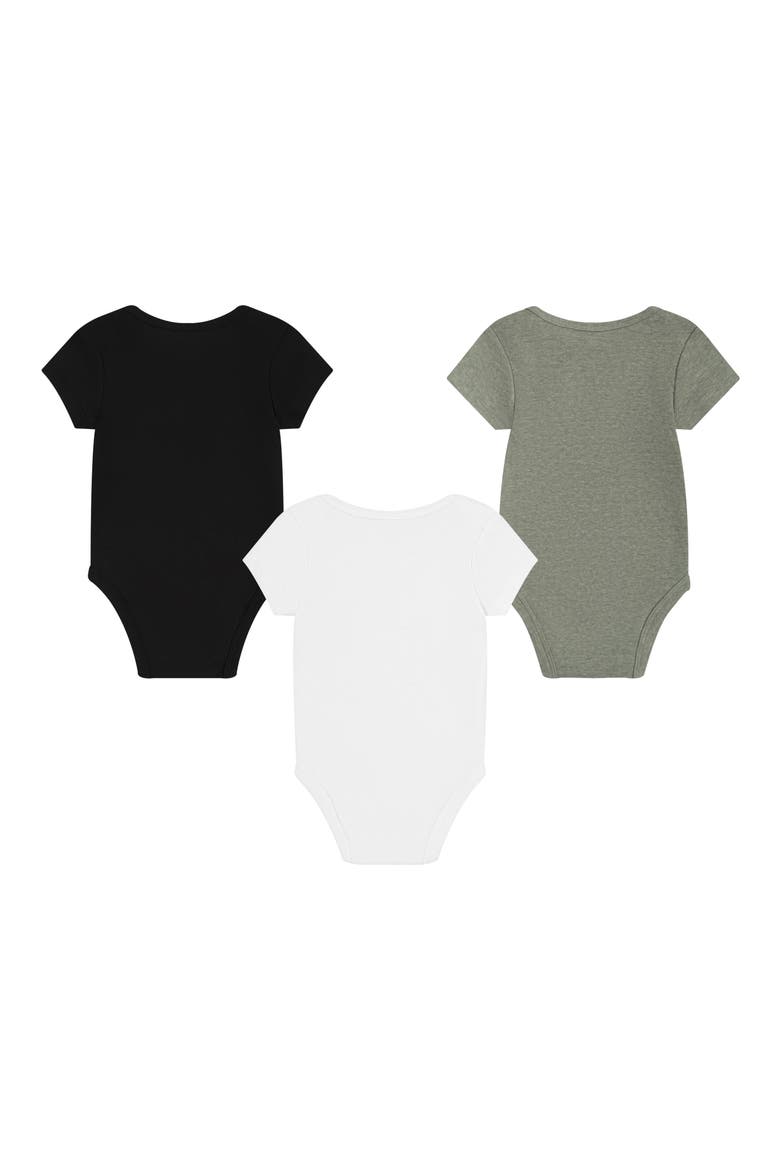 Mini Me 3-Pack Bodysuits, Alternate, color, 042DK GREY