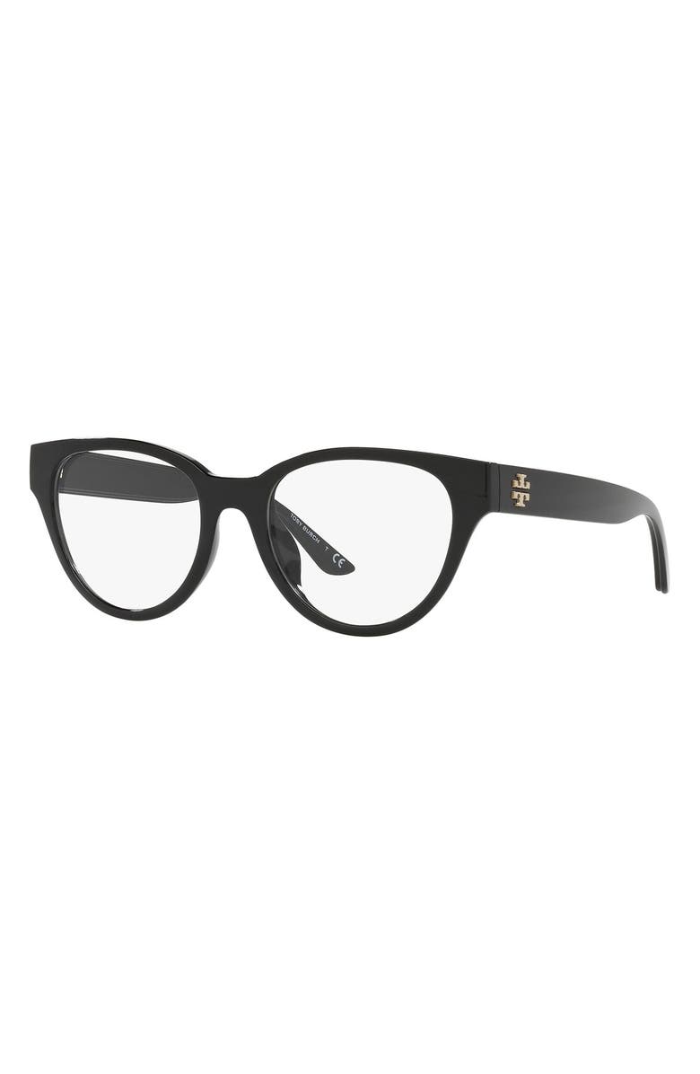 Tory Burch 51mm Cat Eye Optical Glasses, Alternate, color,