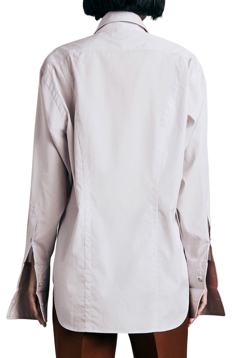 rag & bone Diana Cotton Poplin Button-Up Shirt, Alternate, color, Lavender