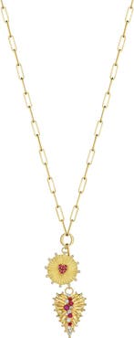 Hueb Penka Ruby & Diamond Pendant Necklace