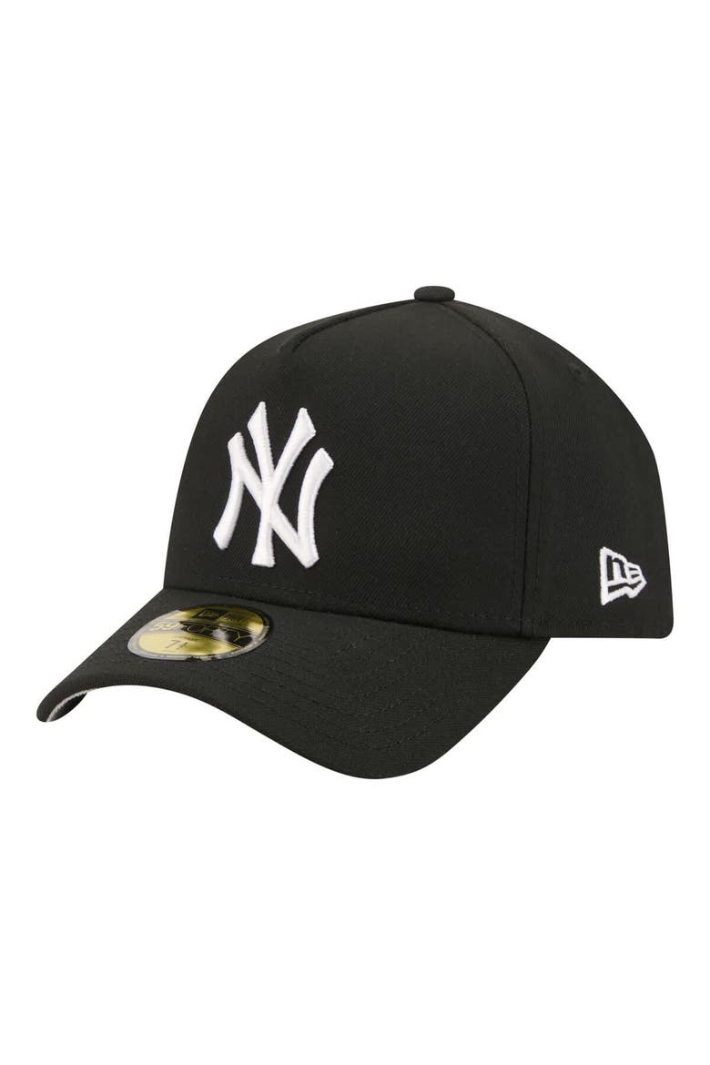 Men's New Era  Black New York Yankees A-Frame 59FORTY Fitted Hat, Main, color, Black