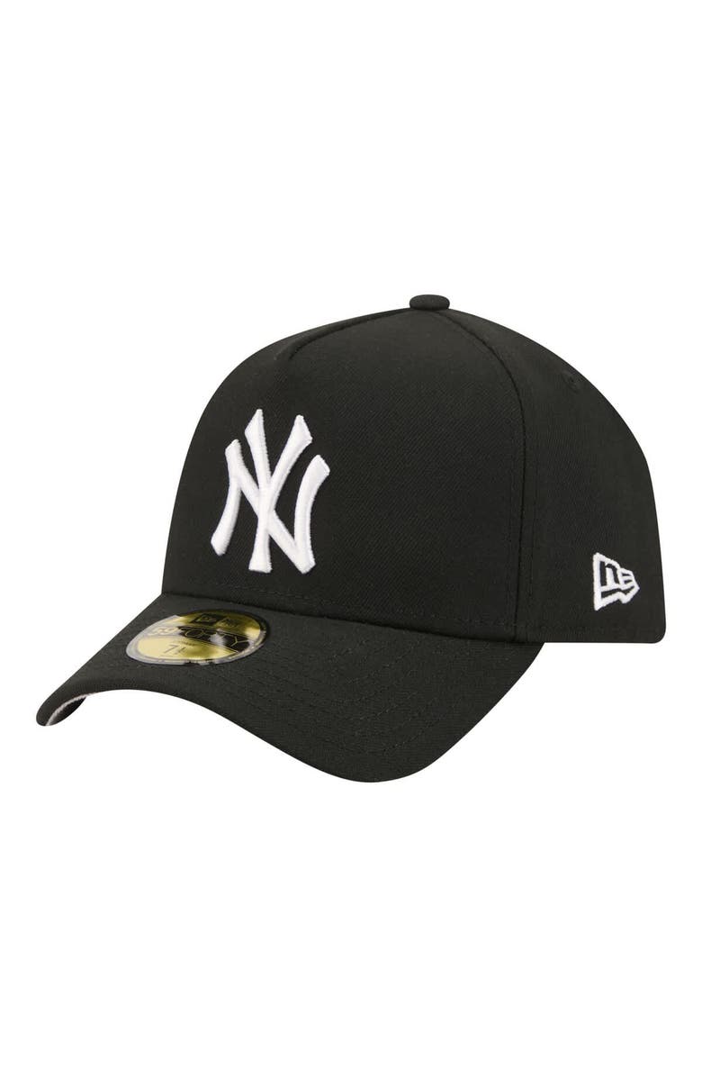 New Era Men's New Era Black New York Yankees A-Frame 59FORTY Fitted Hat, Main, color, Black
