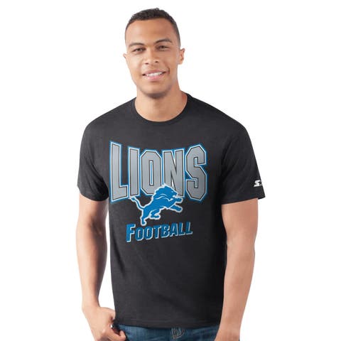 Men's Starter  Heather Black Detroit Lions Prime Time T-Shirt