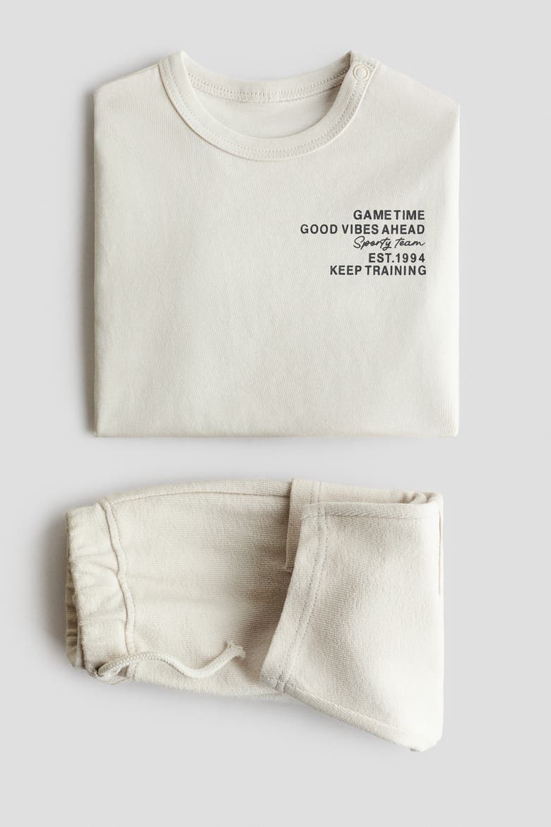 2-piece Cotton Set, Alternate, color, Light beige