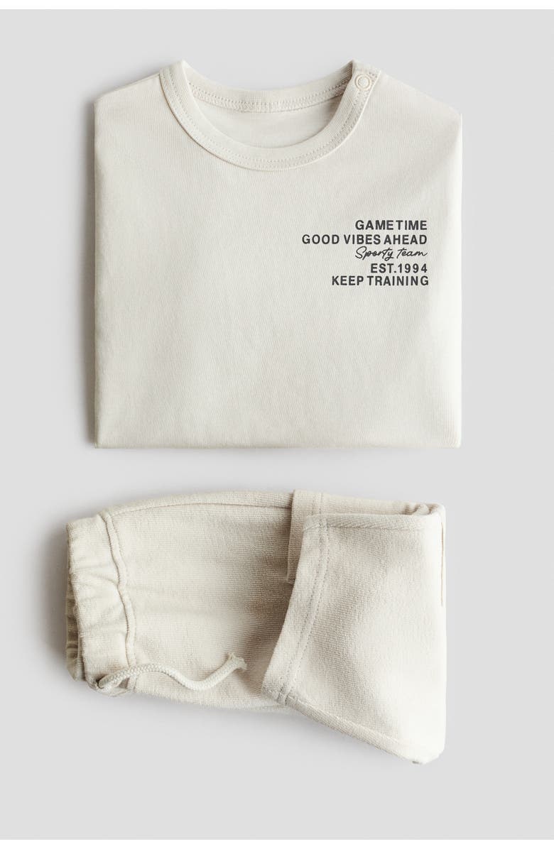 H&M 2-piece Cotton Set, Alternate, color, Light Beige
