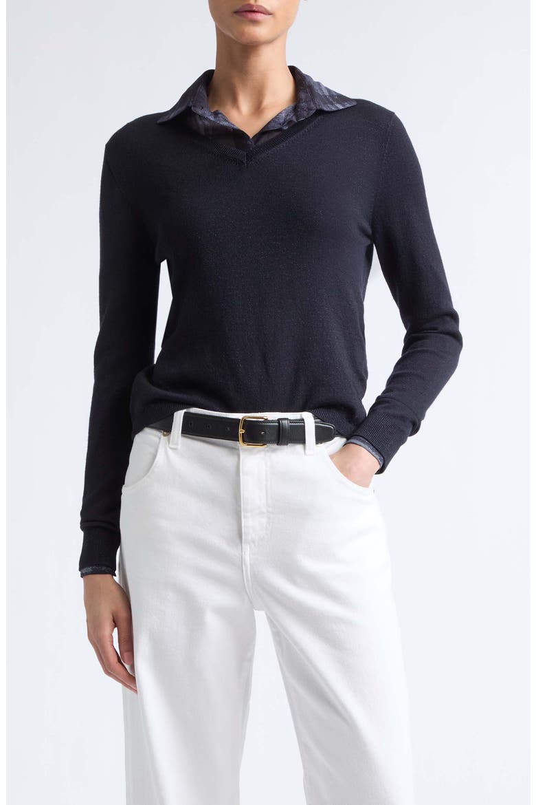 Wool Blend V-Neck Sweater, Main, color, 11 BLUE