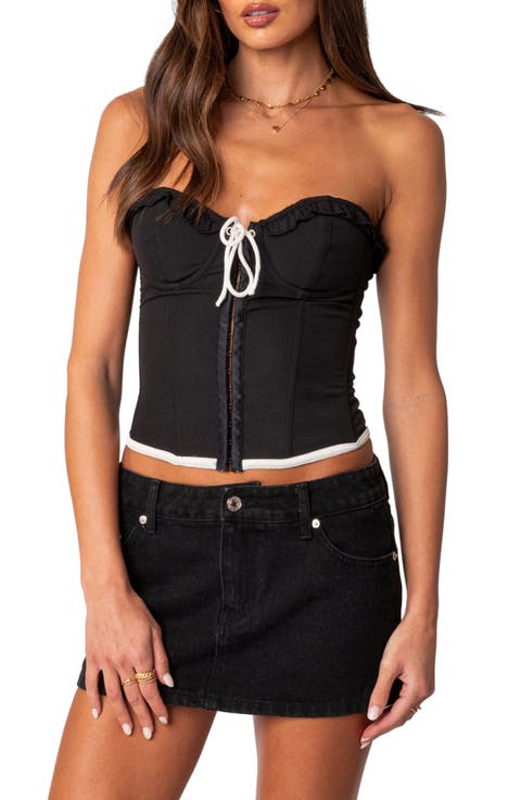 Abbey Ruffle Trim Corset Top