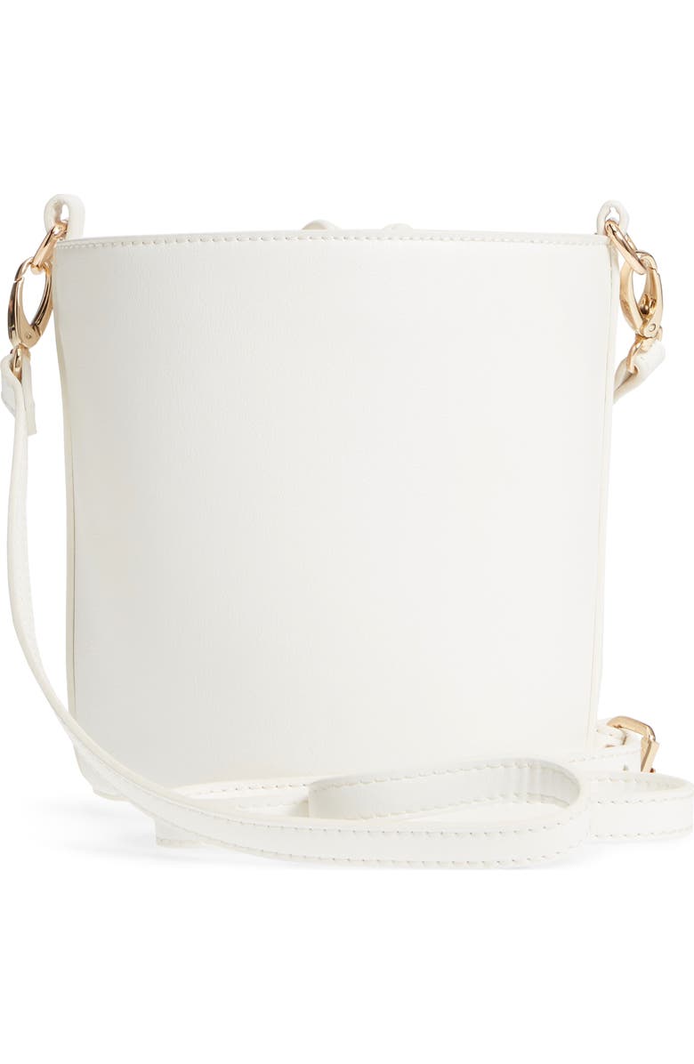 Leith Straw & Faux Leather Bucket Bag, Alternate, color,