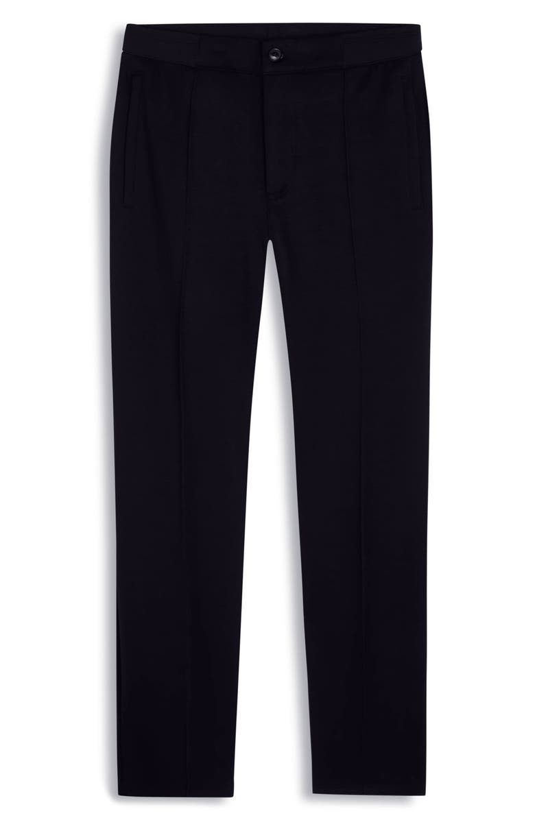 Bugatchi Soft Touch Pintuck Knit Pants, Alternate, color, Black