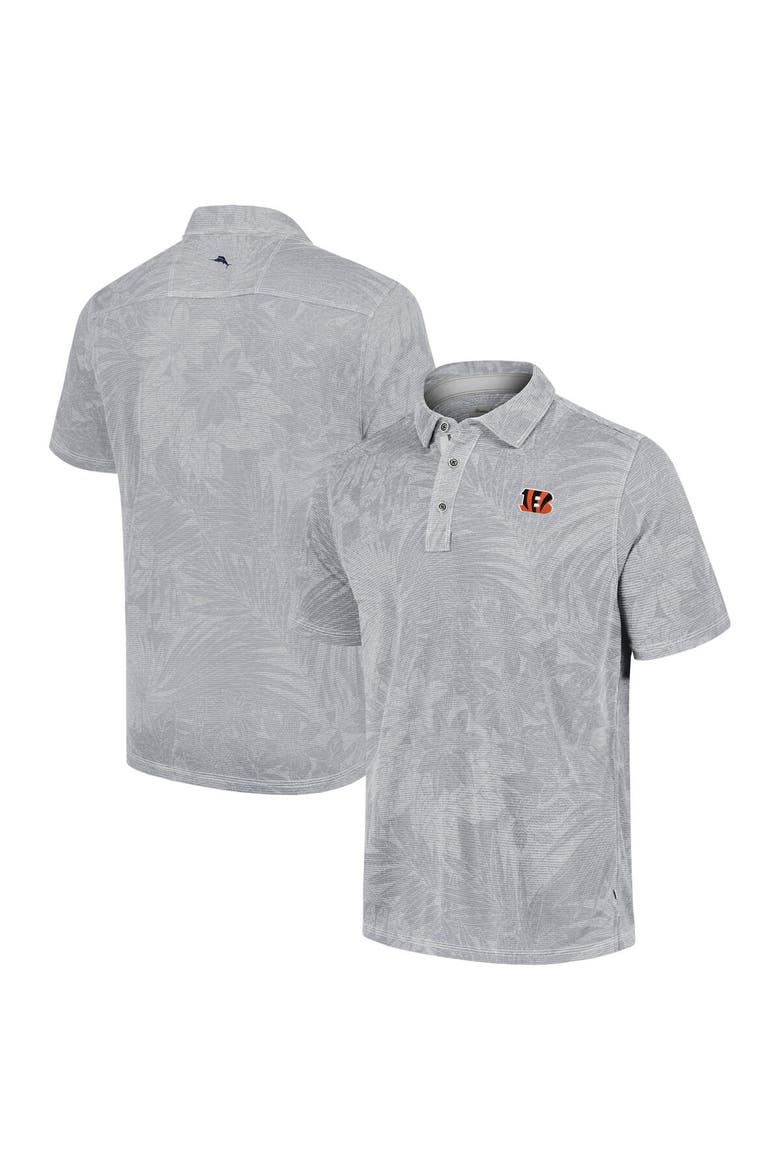 Men's Tommy Bahama Gray Cincinnati Bengals Sport Santiago Paradise Polo, Main, color, Gray