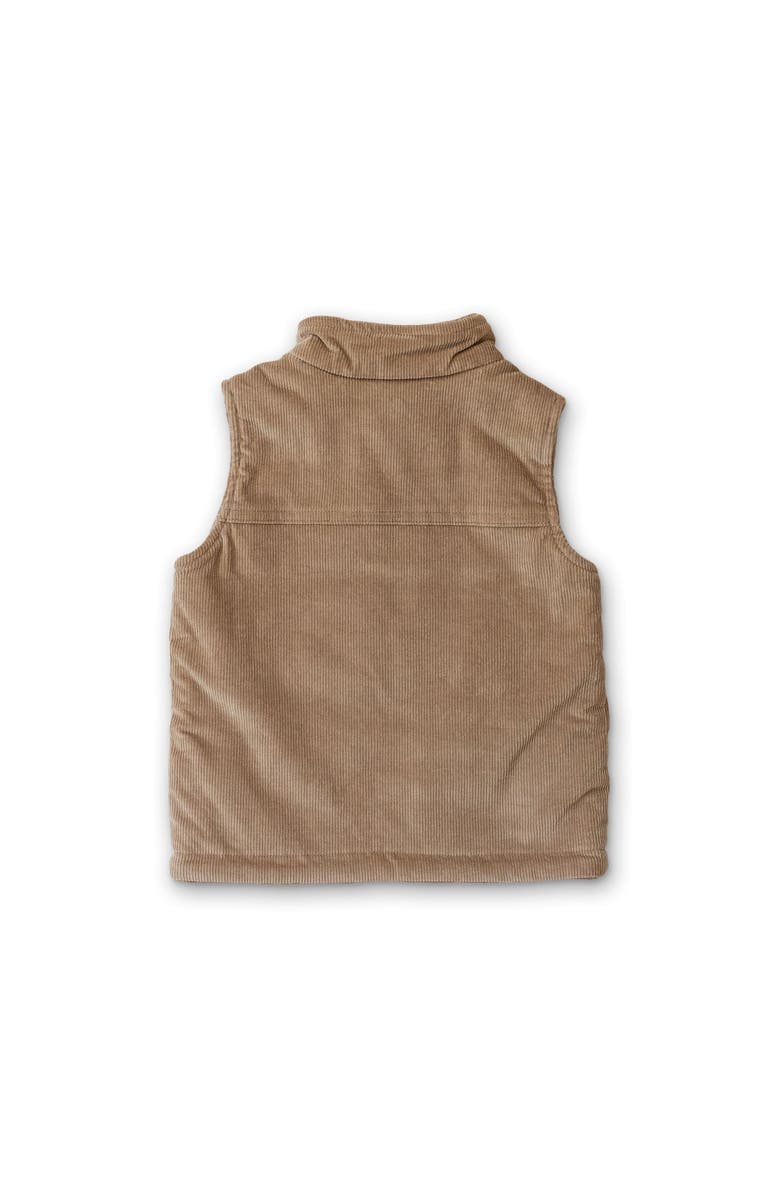 goumikids adult corduroy + faux shearling reversible vest - spruce, Alternate, color, Champignon