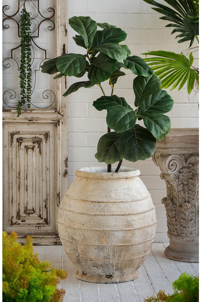 Round Flower Pot, Alternate, color, WHITE