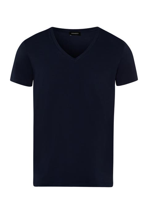 Cotton Superior Fitted V-Neck Cotton T-Shirt