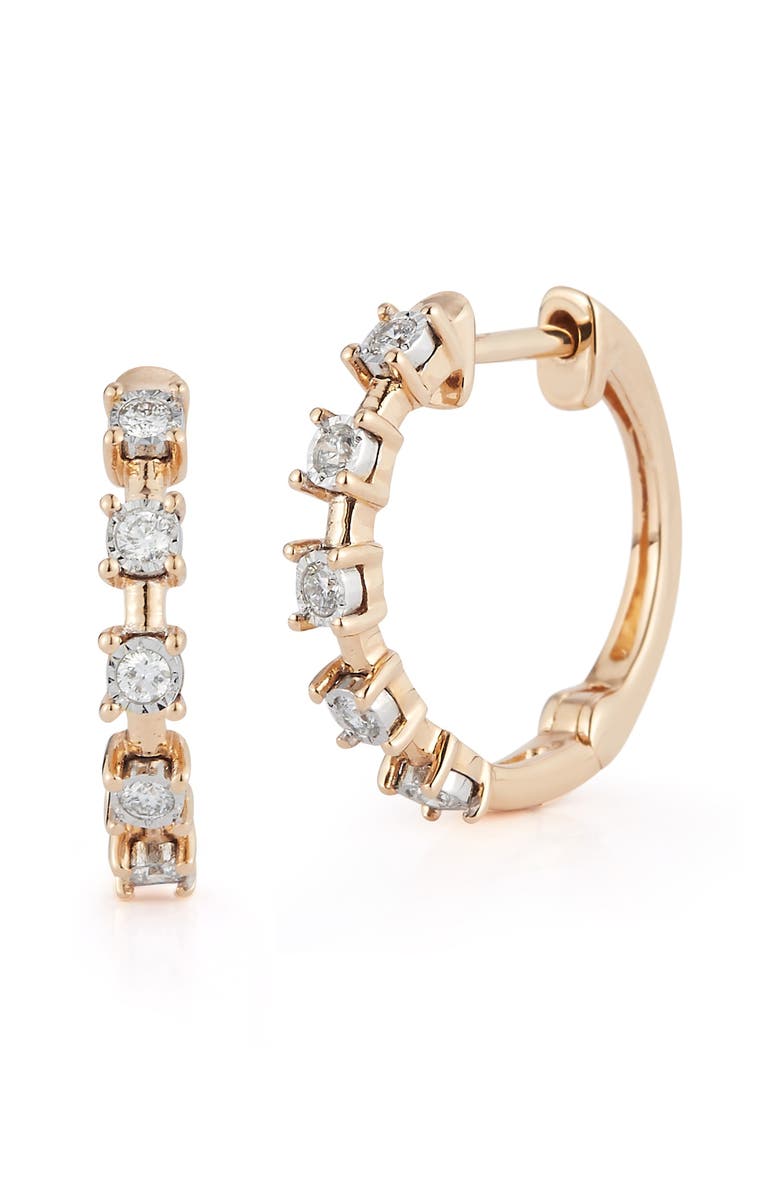 Dana Rebecca Designs Ava Bea Interval Diamond Hoop Earrings, Main, color, Yellow Gold