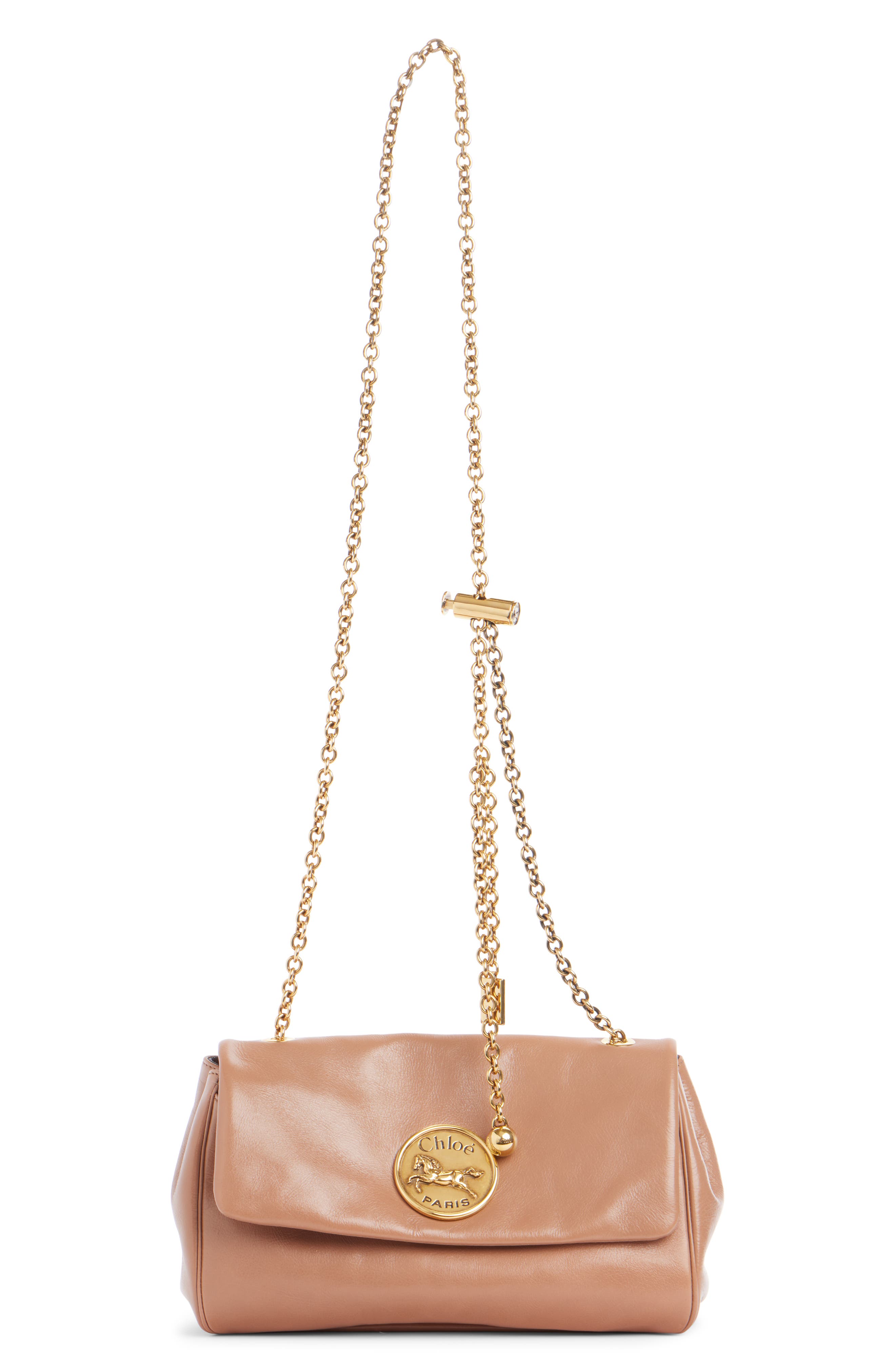 Chloé Heritage Leather Shoulder Bag, Alternate, color, Woodrose