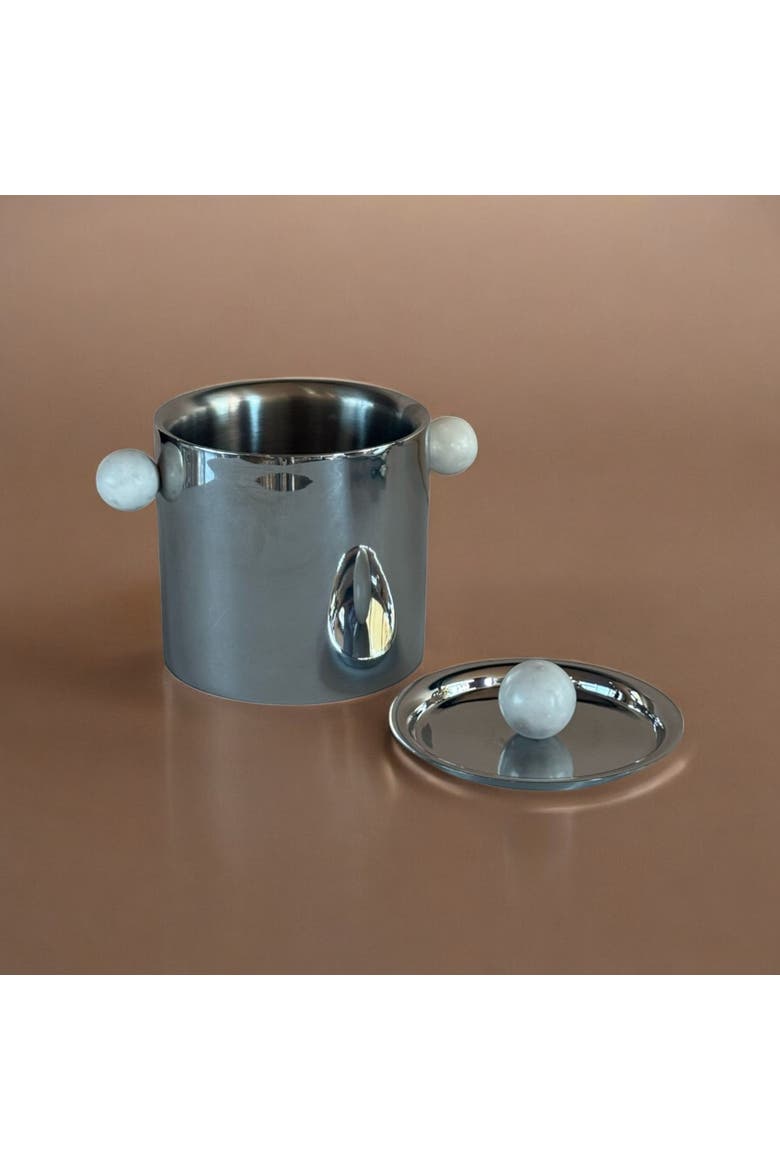 Kora Ice Bucket, Alternate, color, Silver