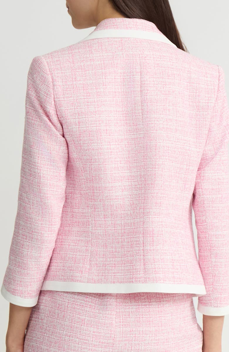 KASPER Contrast Trim Tweed Jacket, Alternate, color, 