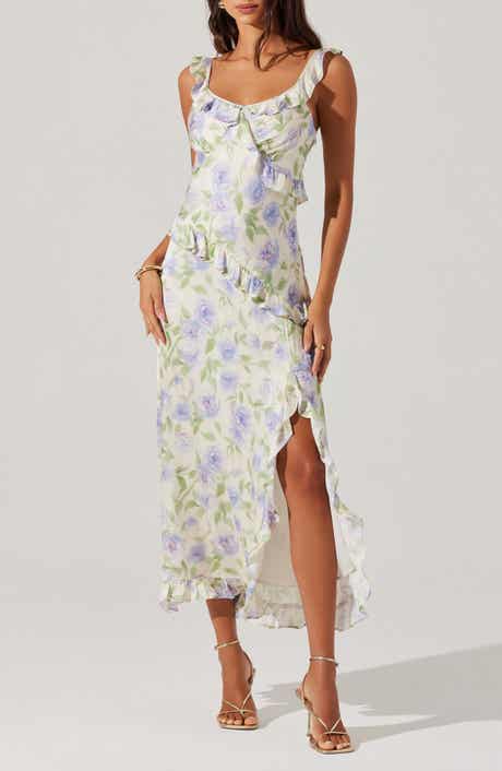 ASTR the Label Rosalina Floral Side Slit Dress