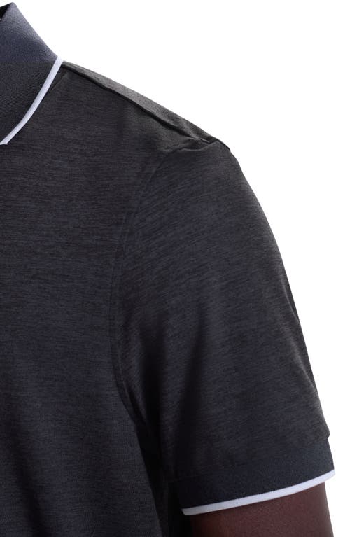 Bugatchi Three-button Performance Polo In Black