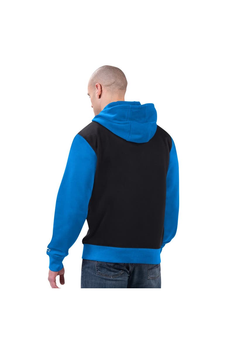 STARTER Men
s Starter Black/Blue Detroit Lions Thursday Night Gridiron Full-Zip Hoodie, Alternate, color, Black