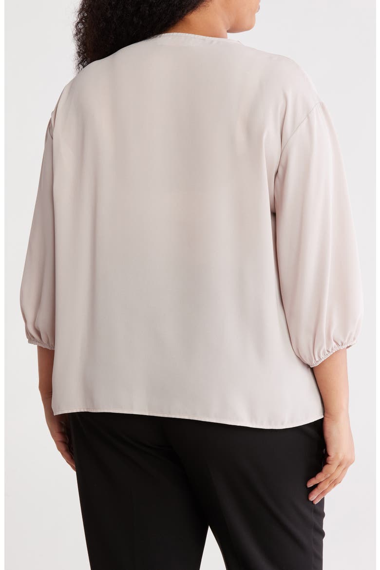 Tie Neck Top, Alternate, color, BEIGE