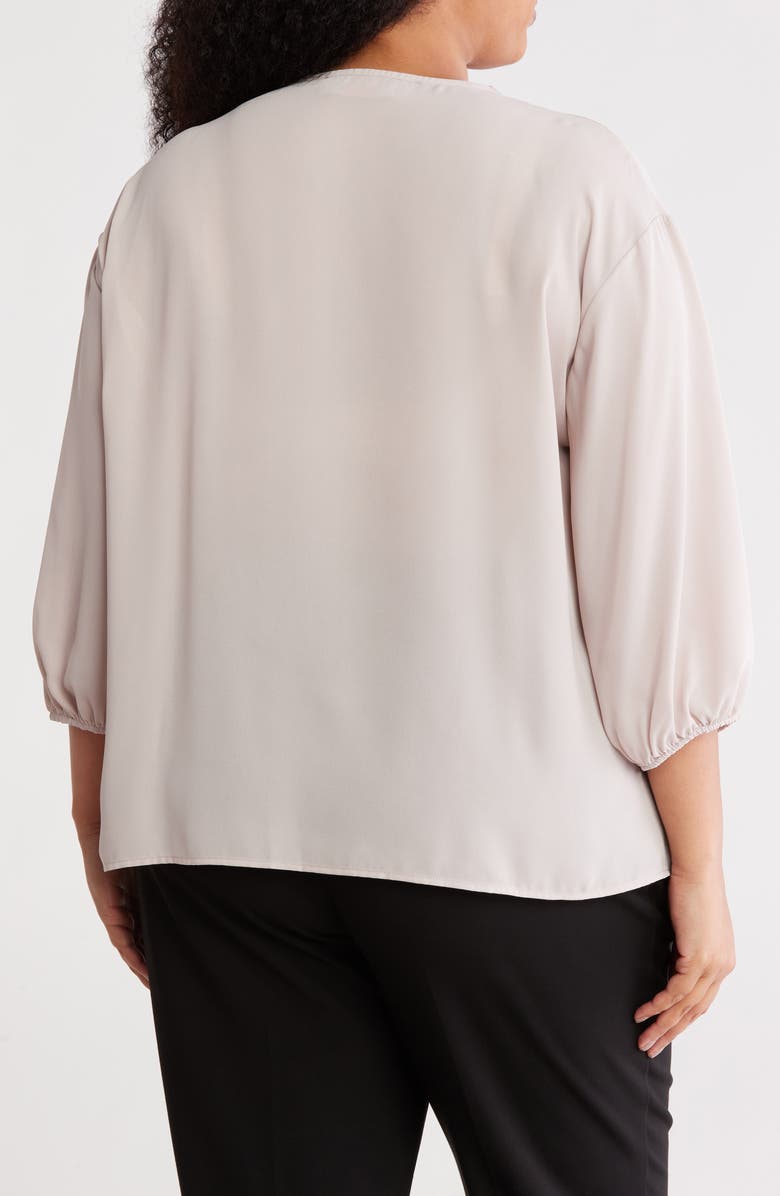 Renee C Tie Neck Top, Alternate, color, Beige