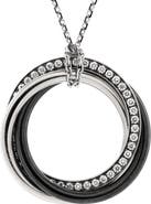 Pre-Owned Cartier Trinity Pendant Necklace 18K White Gold with Diamonds and Ceramic Small