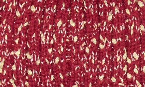 Nanette Lepore 3-piece Metallic Scarf, Beanie & Gloves Set In Red