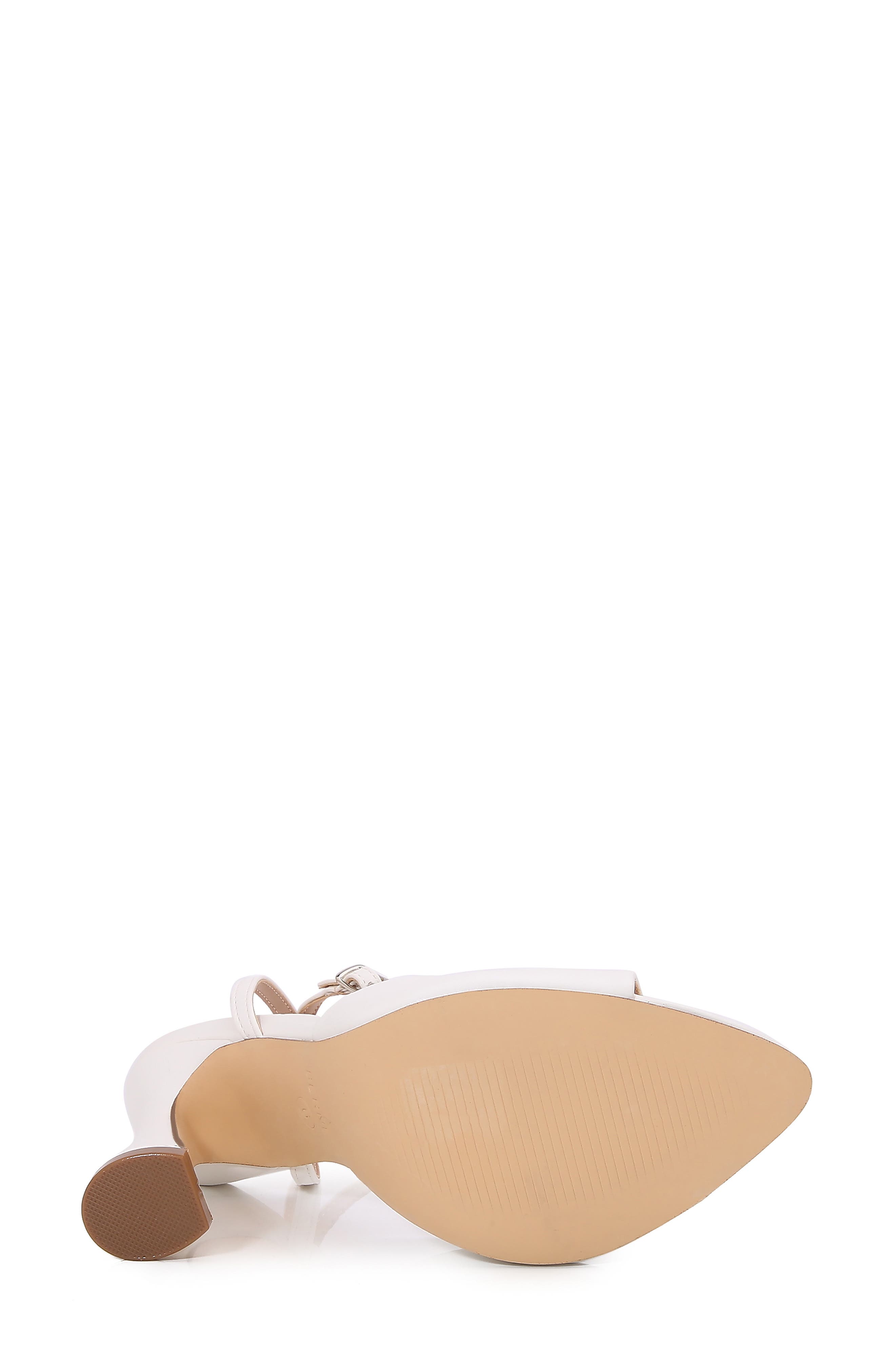Huburta Ankle Strap Sculpted Stiletto Sandal, Alternate, color, WHITE