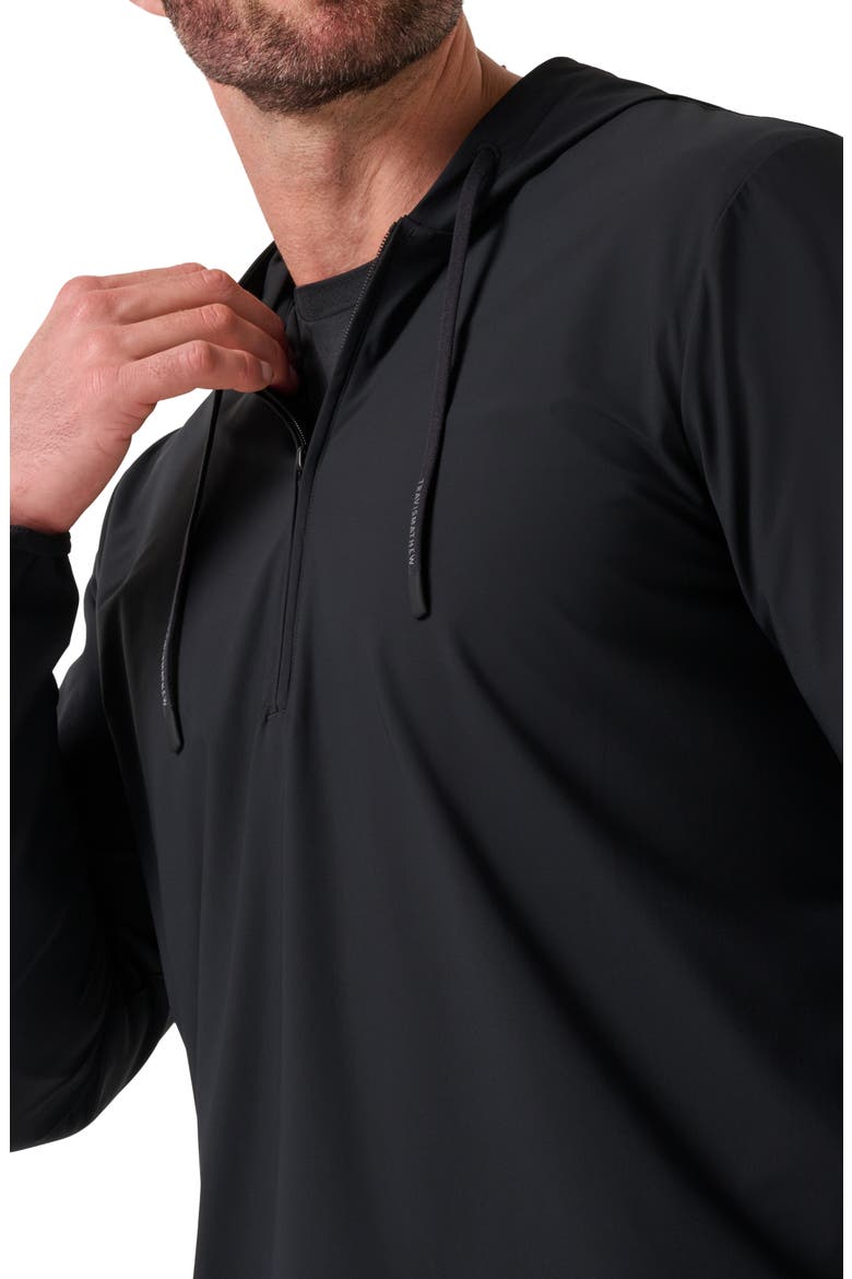 Hero Hour Performance Half Zip Hoodie, Alternate, color, BLACK