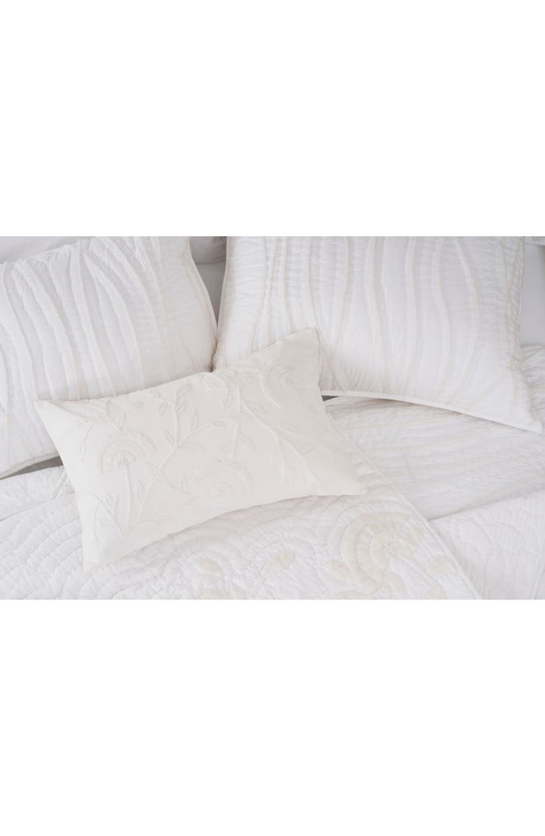 carol & frank Runa Botanical White Throw Pillow for Bed or Sofa Accent Décor, Alternate, color, White