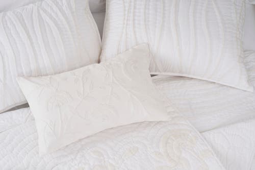 Carol & Frank Runa Botanical White Throw Pillow For Bed Or Sofa Accent Décor In White