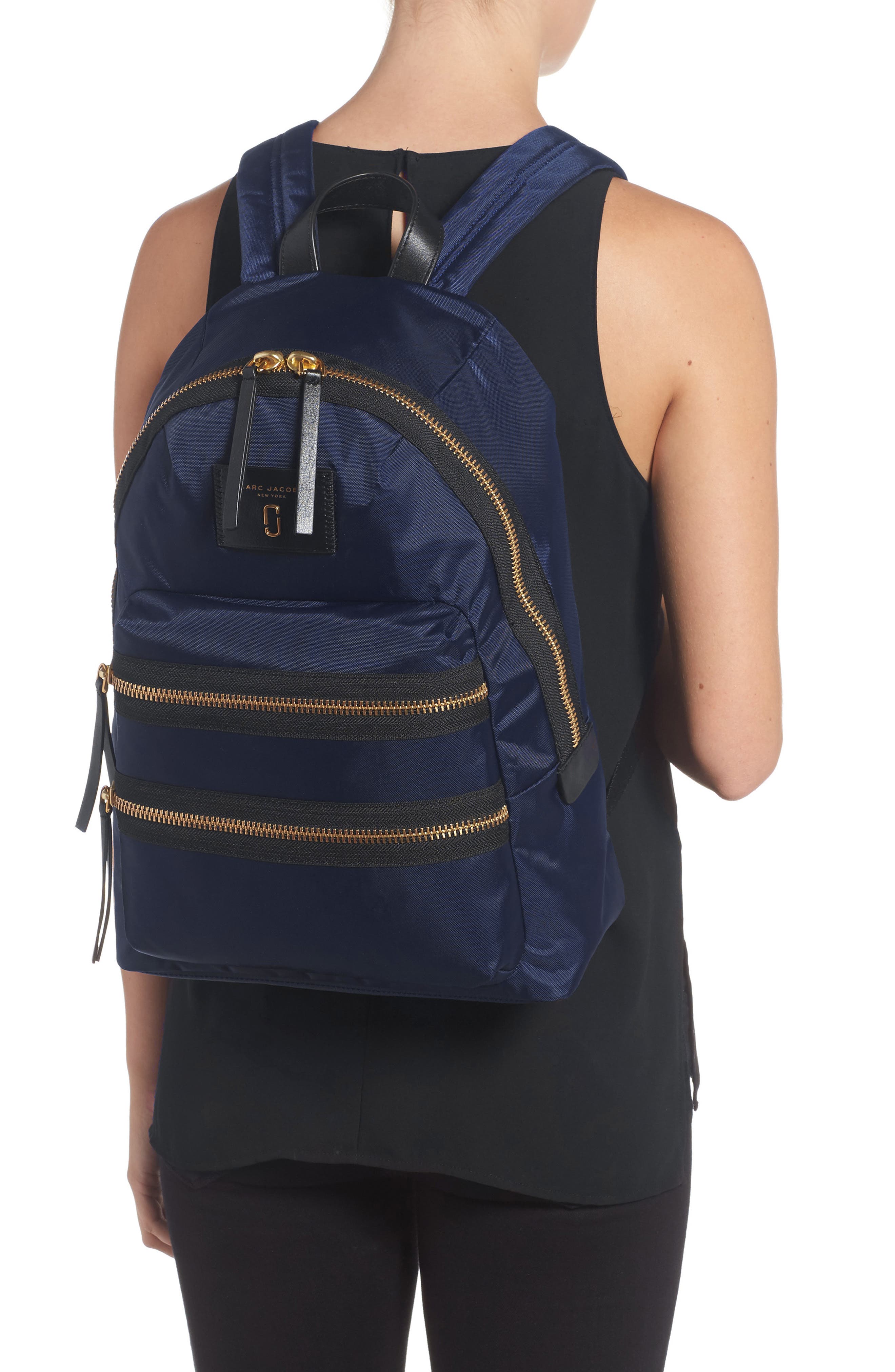 MARC JACOBS Biker Nylon Backpack, Alternate, color, MIDNIGHT