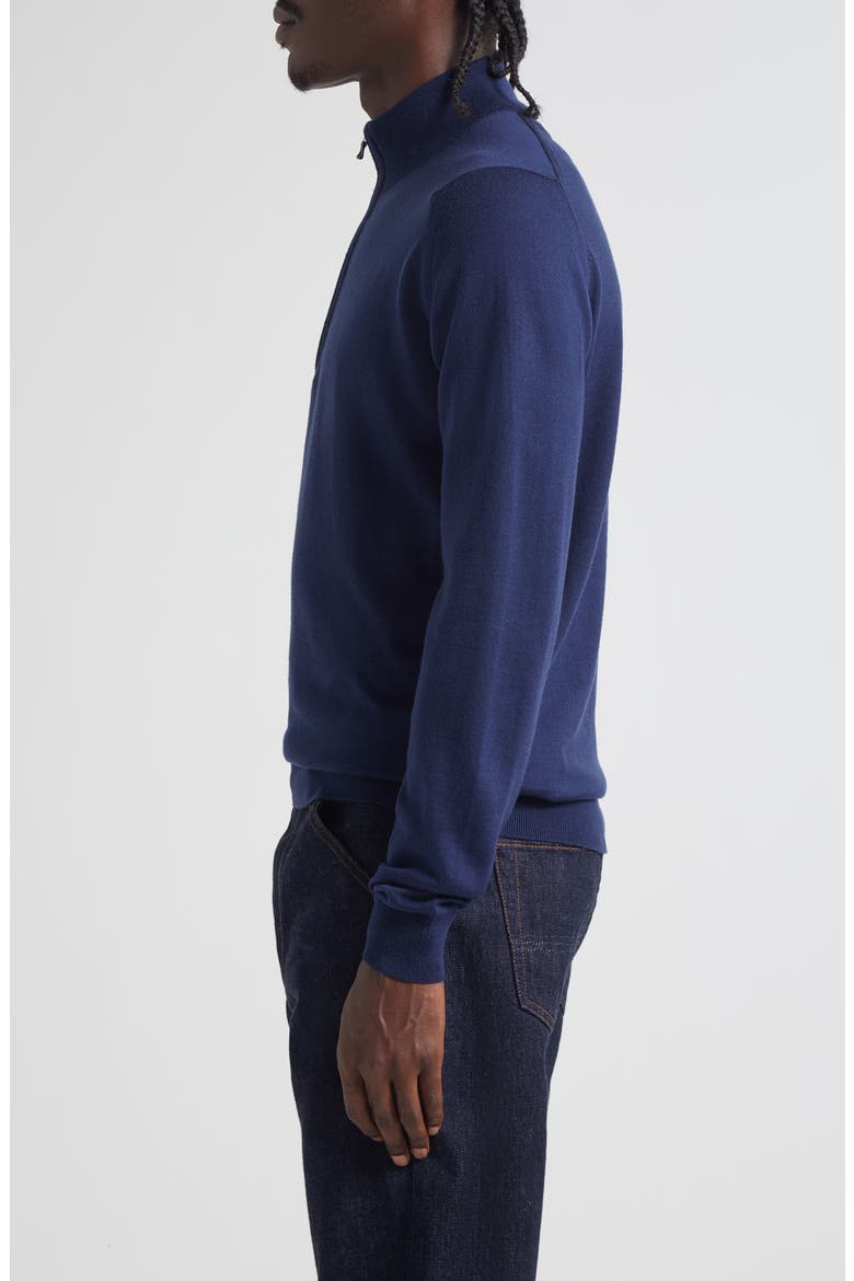 Men's Tapton Half Zip Merino Wool Sweater, Alternate, color, HEMINGWAY BLUE