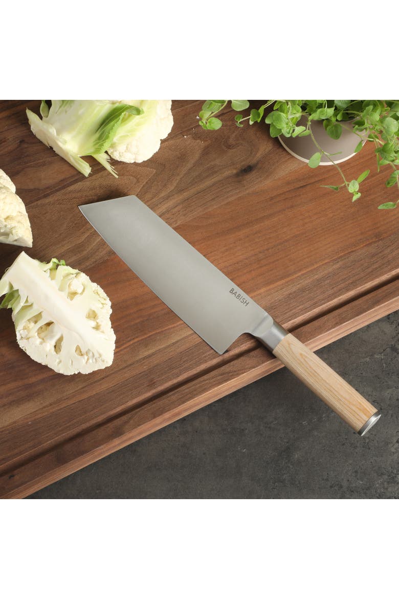 Clef Chef and Cleaver Hybrid Knife with Pakka Wood Handle, Alternate, color, Natural